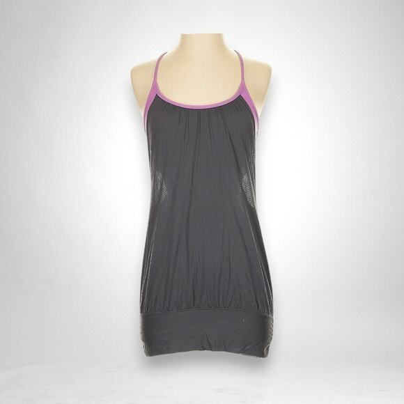 Lululemon Size Small Womens No Limit Tank Graphite Lullure Built in Bra Relaxed - Picture 1 of 5